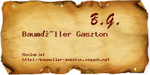 Baumüller Gaszton névjegykártya